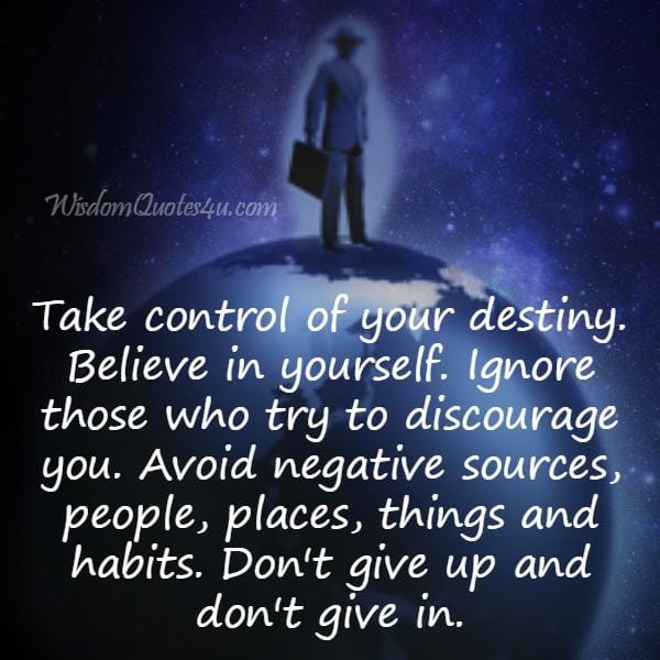Ignore those who try to discourage you