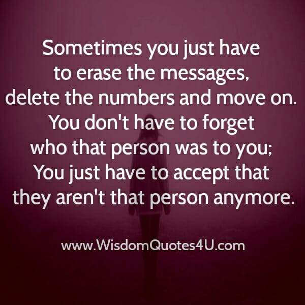 Accept! They aren't that person anymore