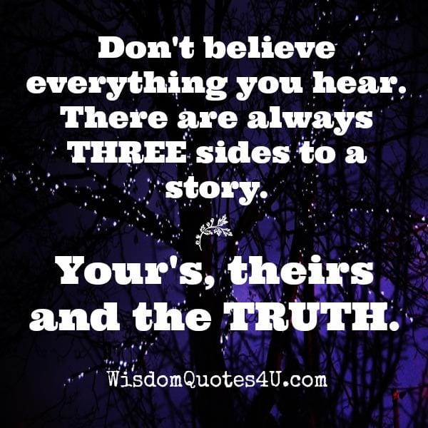 Don't believe everything you hear