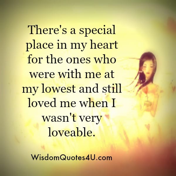 For whom there's a special place in your heart?