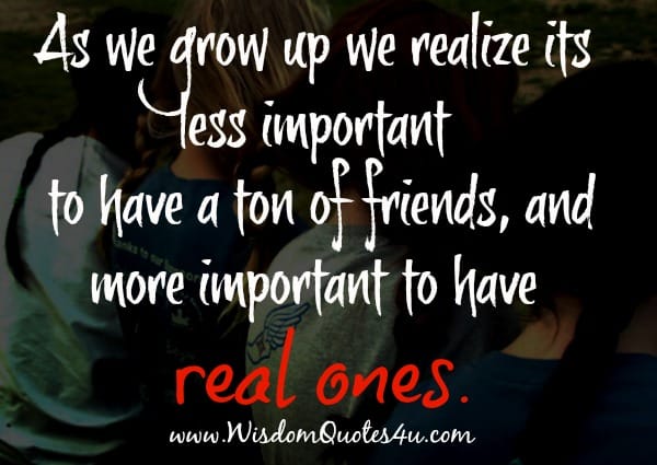 It's less important to have a ton of friends