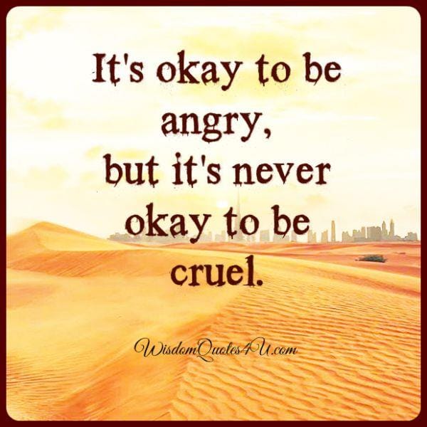 It's ok to be angry