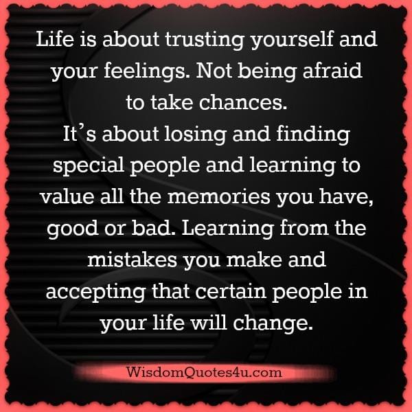 Life's about losing & finding special people