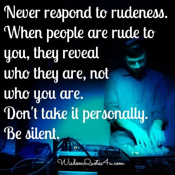 Don't take it any personally in life