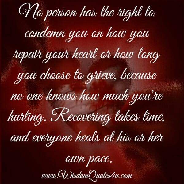 No one knows how much you're hurting