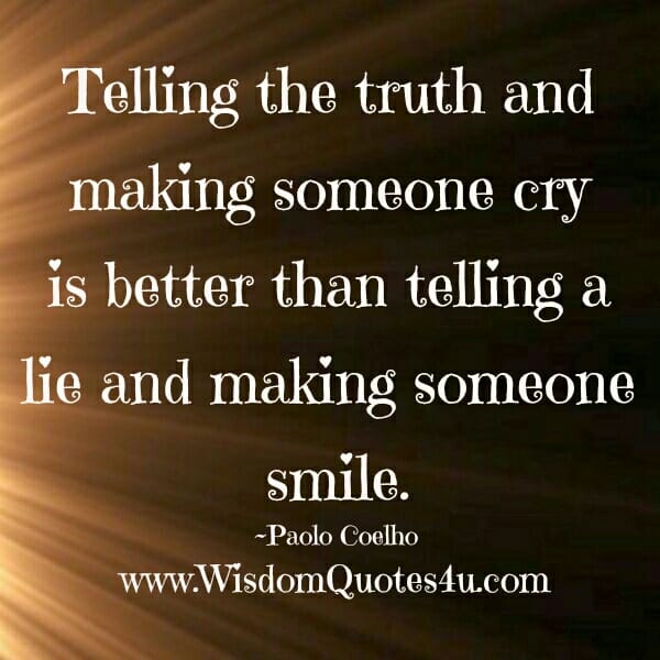 Telling a lie & making someone smile