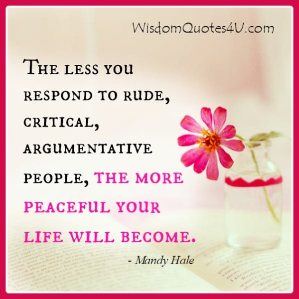 How your life becomes more peaceful?