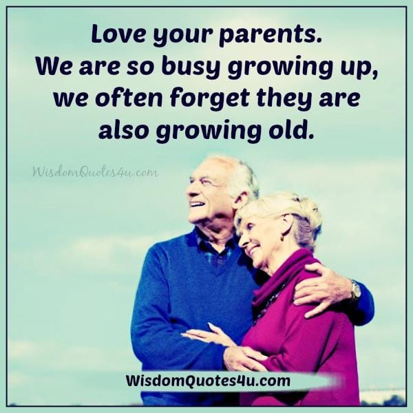 We often forget our parents are growing old
