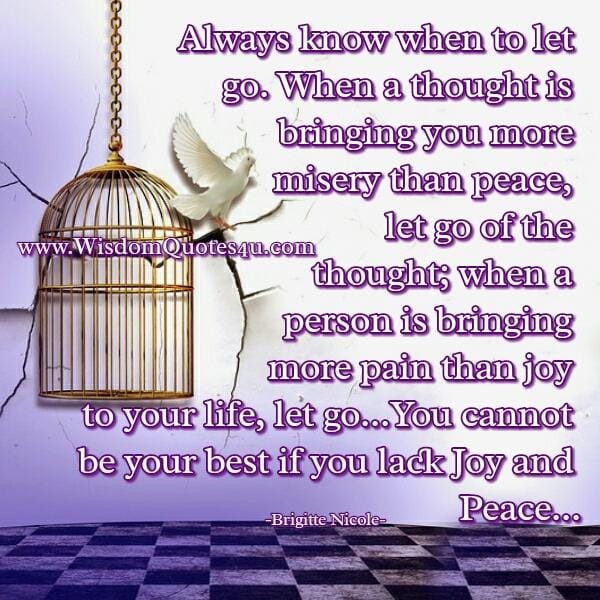 When a person is bringing more pain than joy