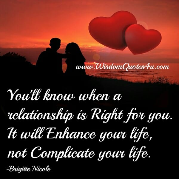 When a relationship is right for you?
