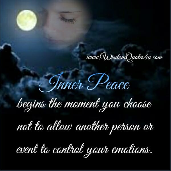 When inner peace begins