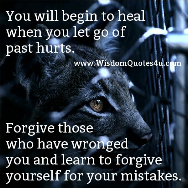 When you let go of past Hurts