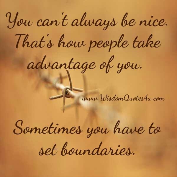 You can't always be nice