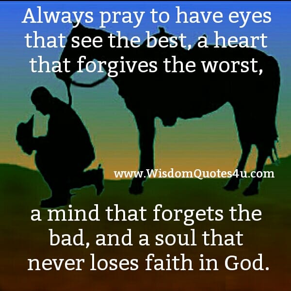 A heart that forgives the worst