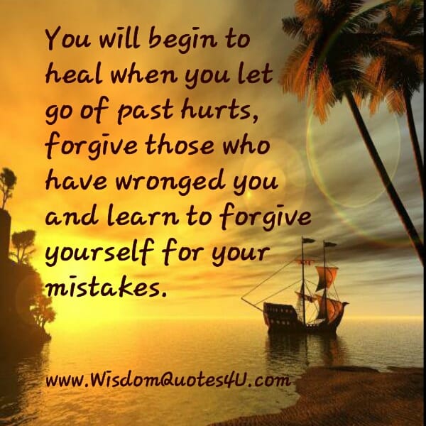 Let go of past hurts