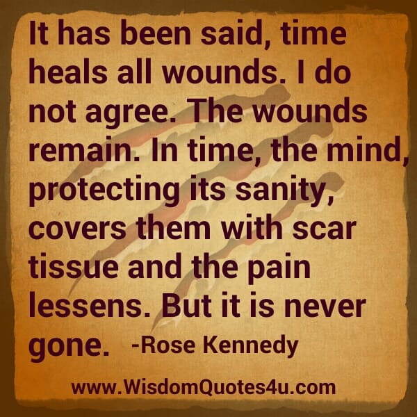 The pain lessens, but it is never gone
