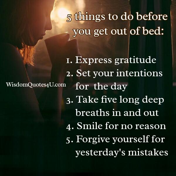 5 things to do before you get out of bed
