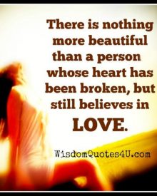 A person whose heart has been broken