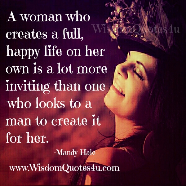 A Woman who creates a Happy life on her own