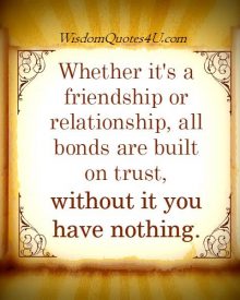 All bonds are built on Trust