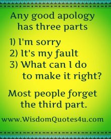 Any good apology has three parts