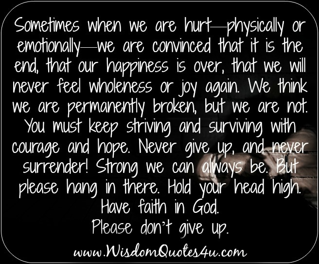Are you hurt physically or emotionally?