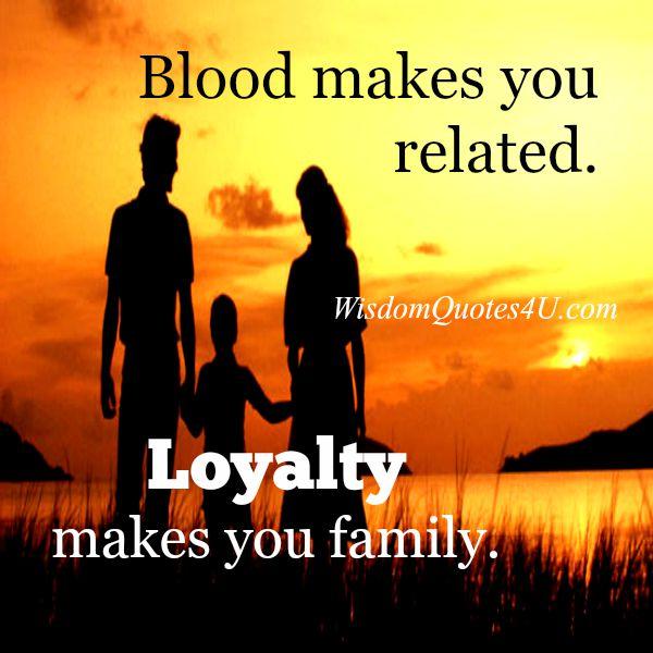 Blood makes you related