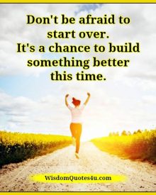 Build something better this time in your life