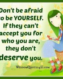 Don’t be afraid to be yourself
