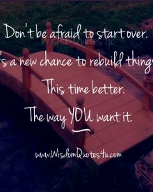 Don’t be afraid to start over