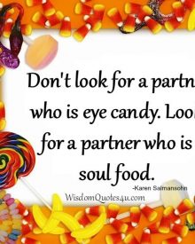 Don’t look for a partner who is eye candy
