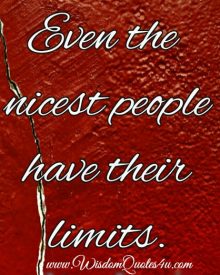 Even the nicest people have their limits