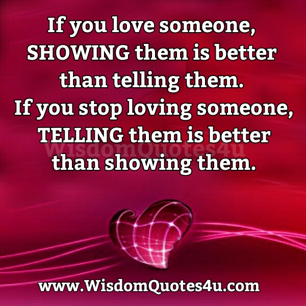 If you Stop Loving someone