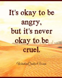 It’s ok to be angry