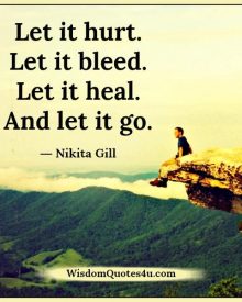 Let it hurt, bleed, heal & let it go