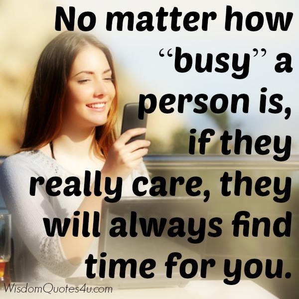 No matter how busy a person is