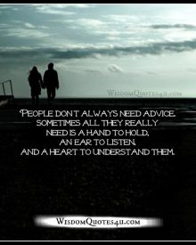 People don’t always need advice