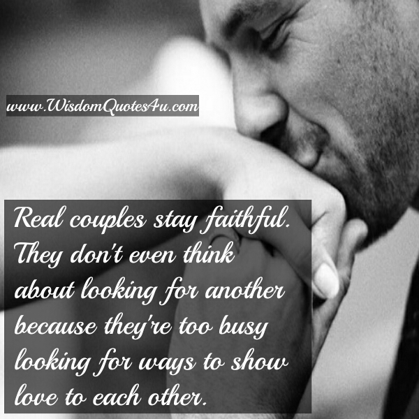 Real couples stay faithful