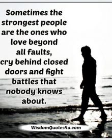 Sometimes the strongest people cry behind closed doors