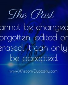 The Past cannot be changed