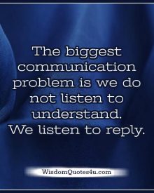 The biggest communication problem