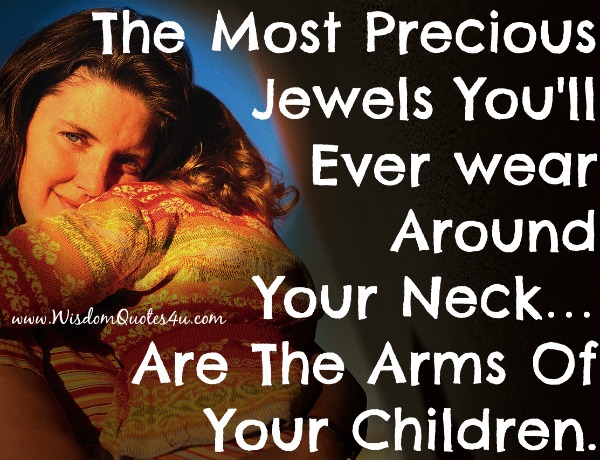 Vinyl Sticker 17x17cm  20x20cm THE MOST PRECIOUS JEWELS YOU WILL EVER WEAR QUOTE 