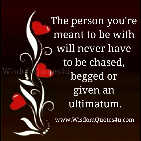 The person you are meant to be with