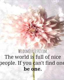 The world is full of nice people