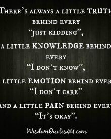 There’s always a little emotion behind every I don’t care