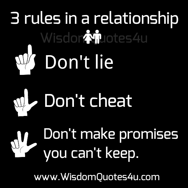 Three Rules in a Relationship