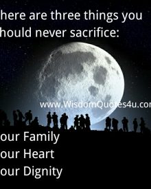 Three Things you should never sacrifice