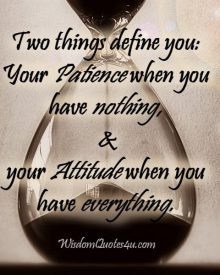 Two things define you