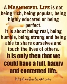 What is a meaningful life?