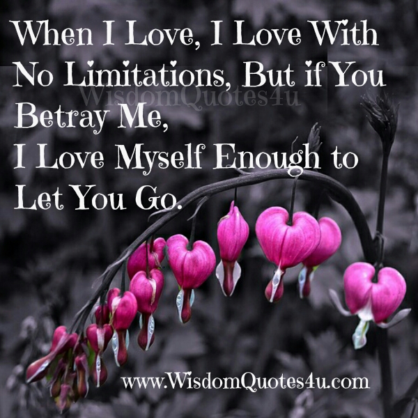 When I love, I love with no limitations